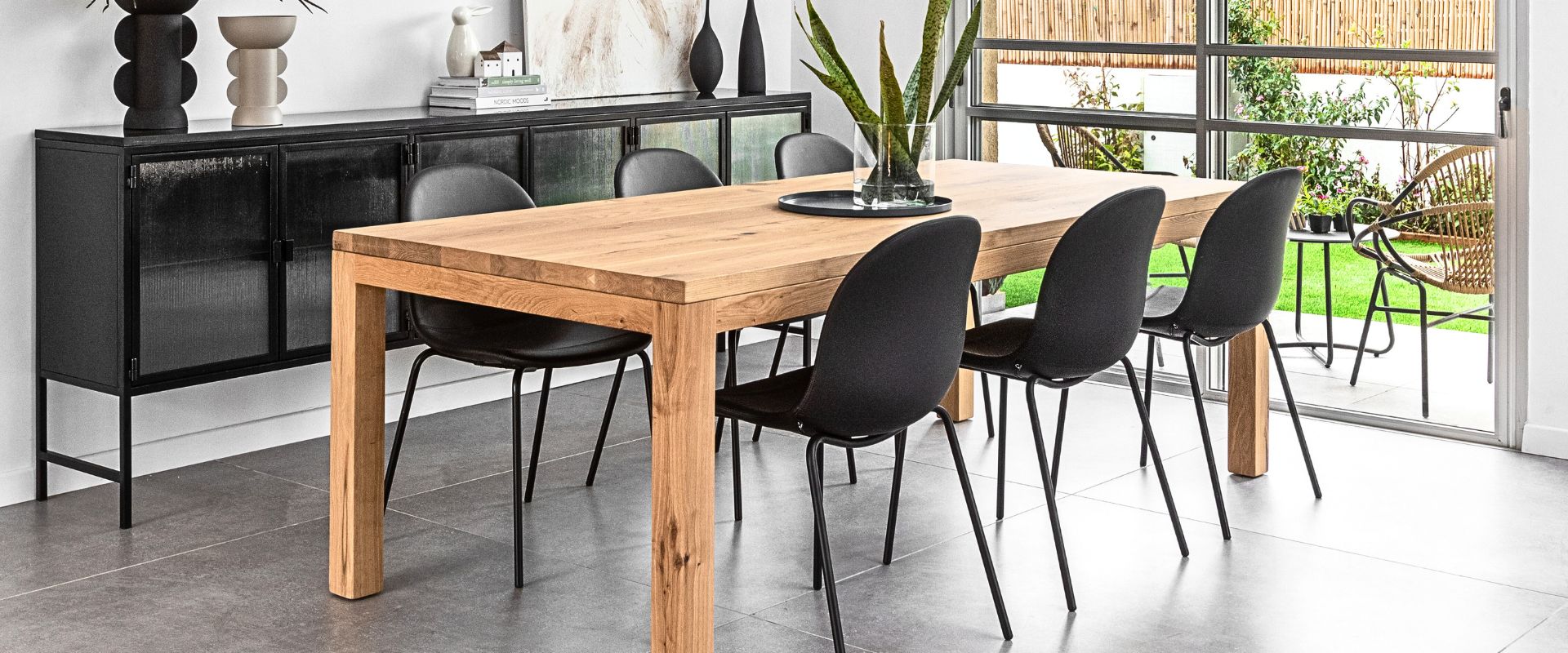 שולחן פינת אוכל C4 מאלון מלא בעיצוב סקנדינבי